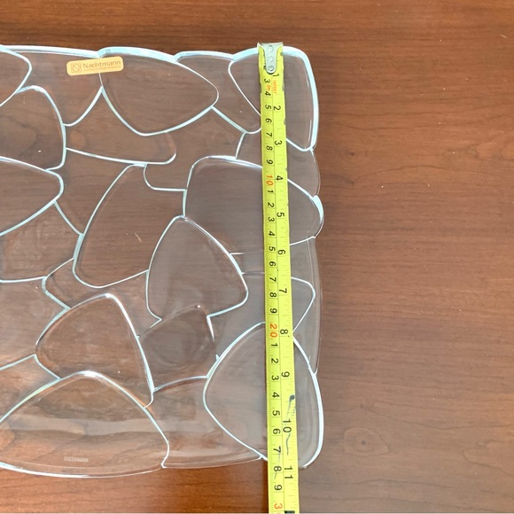 Nachmann fine Bavarian crystal plate 11”x11” square serving plate new with box - Picture 6 of 6